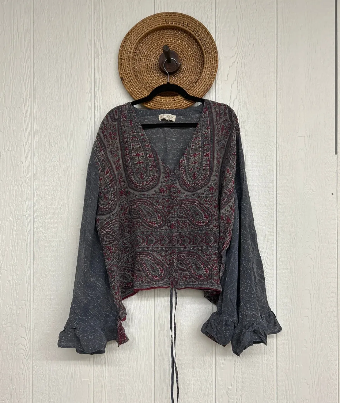 Bell Sleeve Butterfly Top #156 by Kantha Bae