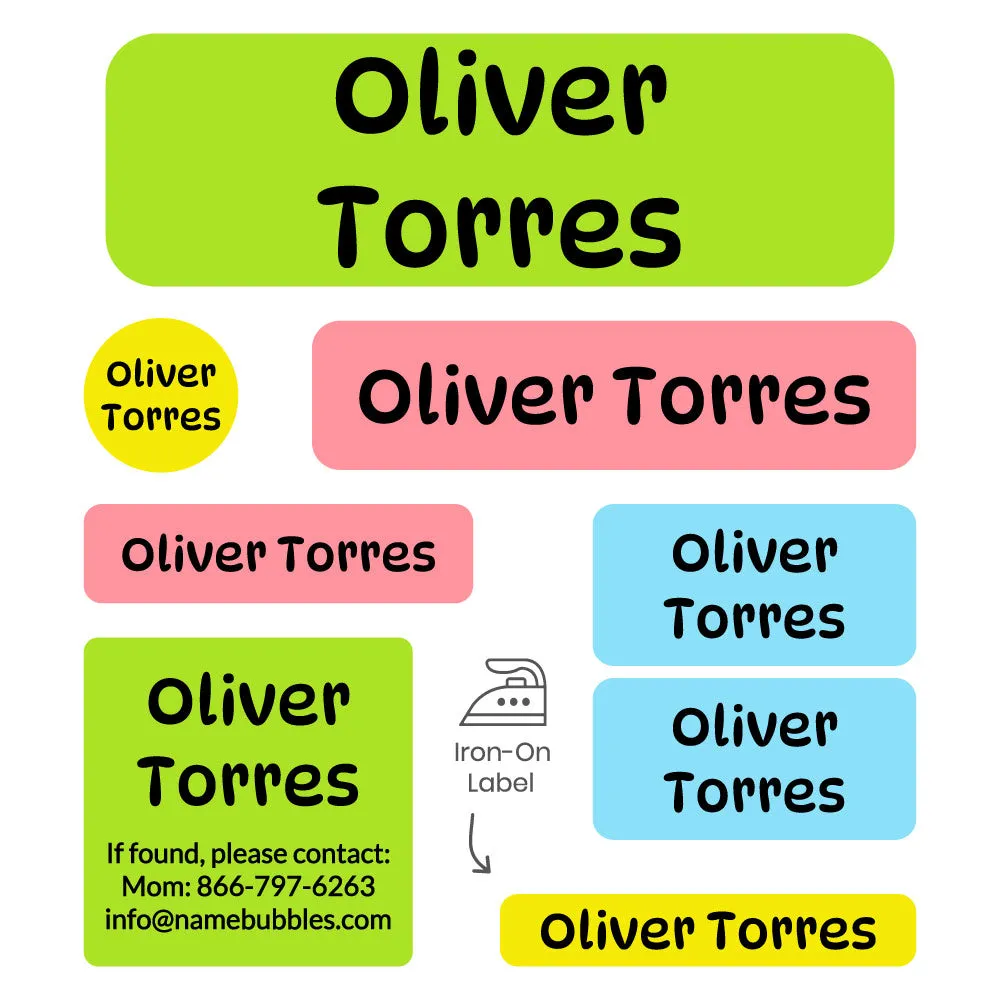 Color Combos Sleepaway Camp Labels Pack