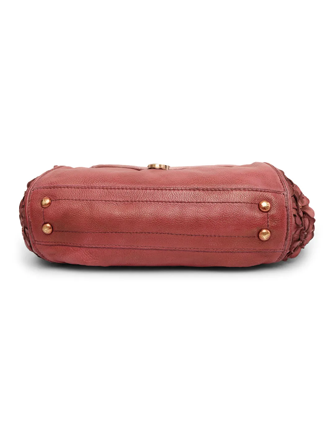 Roseate Elegance: Leather Crossbody for Effortless Style