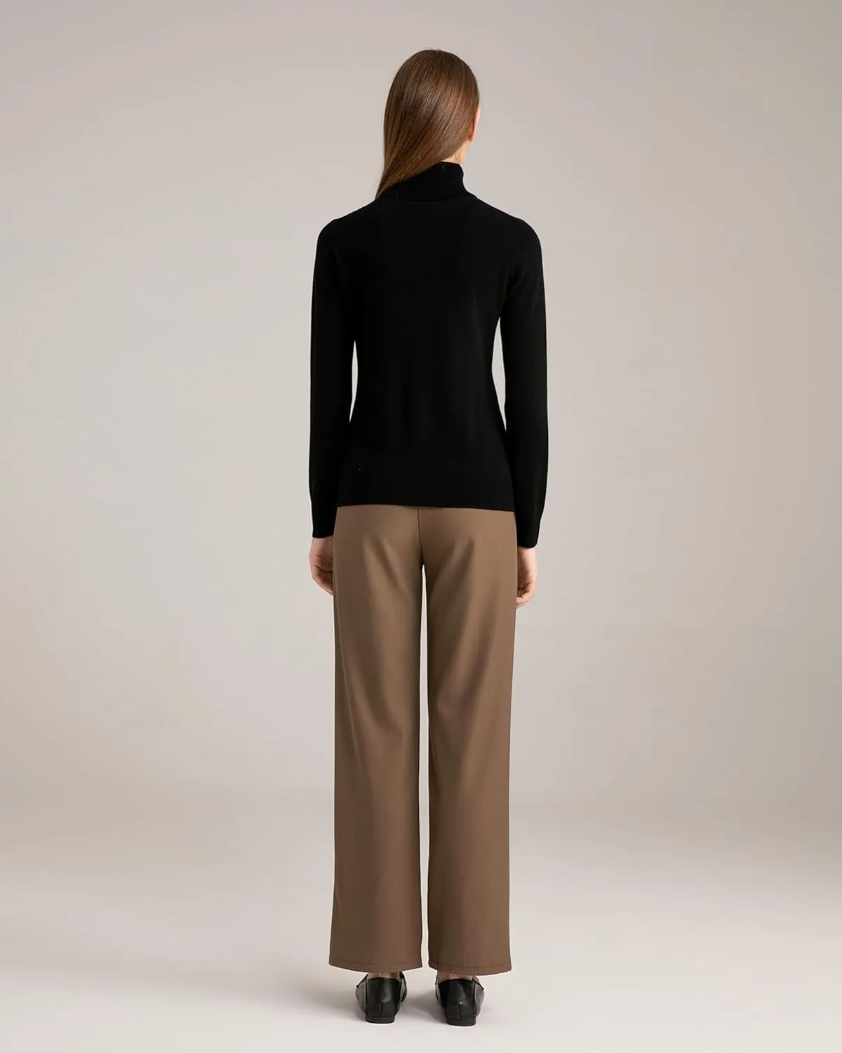 State Fusio Womens Ribbed Turtleneck Sweater 100% Merino Wool Classic Long Sleeve High Neck Pullover