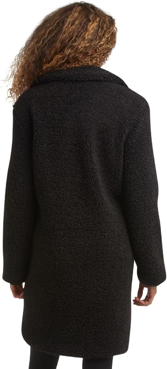 URBAN REPUBLIC Women's Sherpa Coat - Cozy Textured Sherpa Button Up Winter Jacket - Warm Outerwear Coats for Women (S-XL)