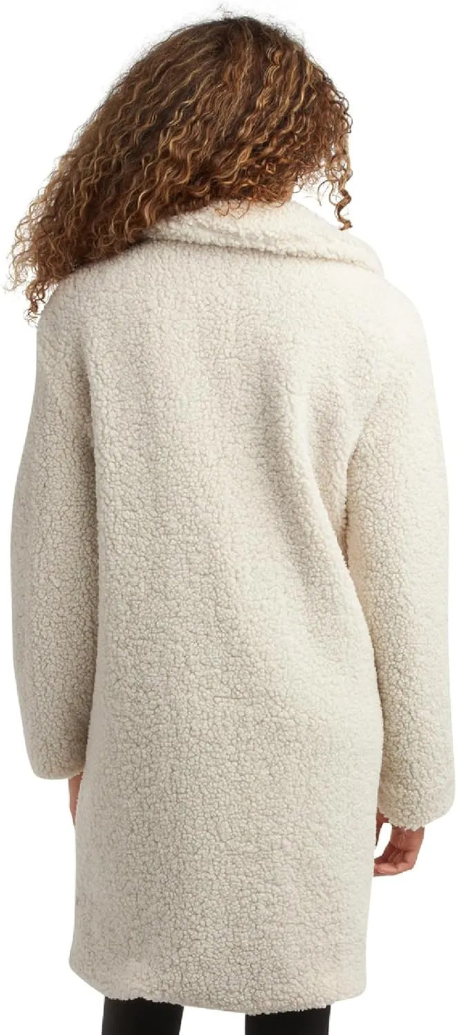 URBAN REPUBLIC Women's Sherpa Coat - Cozy Textured Sherpa Button Up Winter Jacket - Warm Outerwear Coats for Women (S-XL)