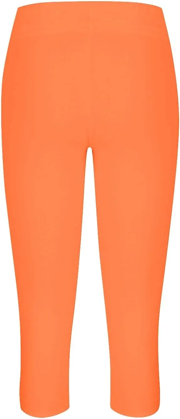 Womens Capris Summer Dressy Cropped High Waist Yoga Pants Fashion Casual Stretch Pull On Workout Crop Capri Leggings