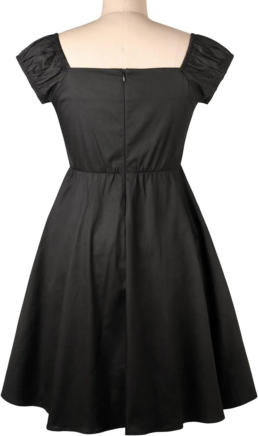 YARN & INK Retro Swing Dresses for Women 1950s Vintage Rockabilly Clothes Pinup Clothing Cocktail Party Dress