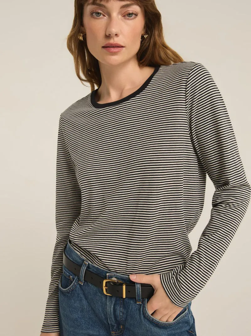 Z Supply Sailor Long Sleeve Stripe Top - Black