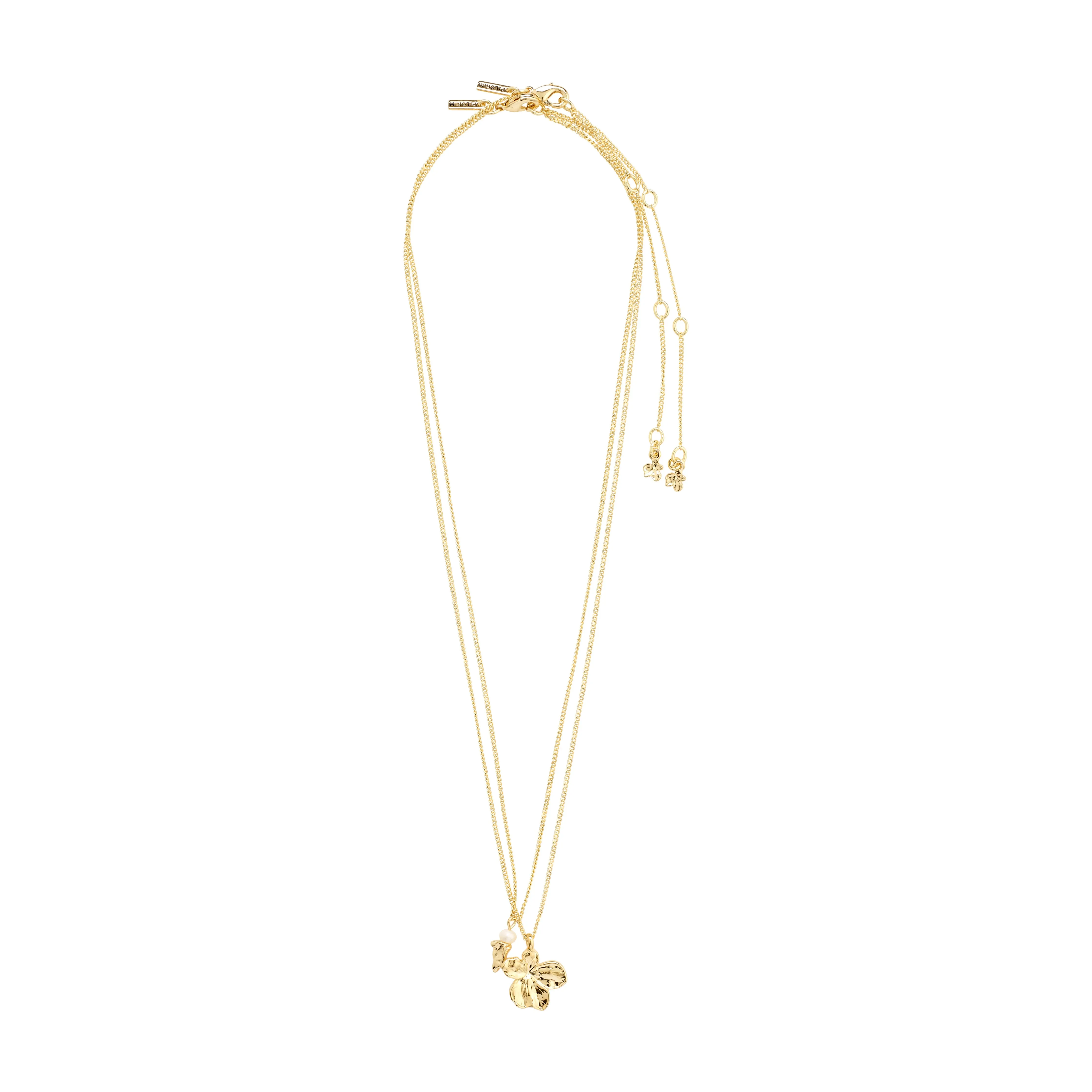 ZHURI necklace 2-in-1 set gold-plated