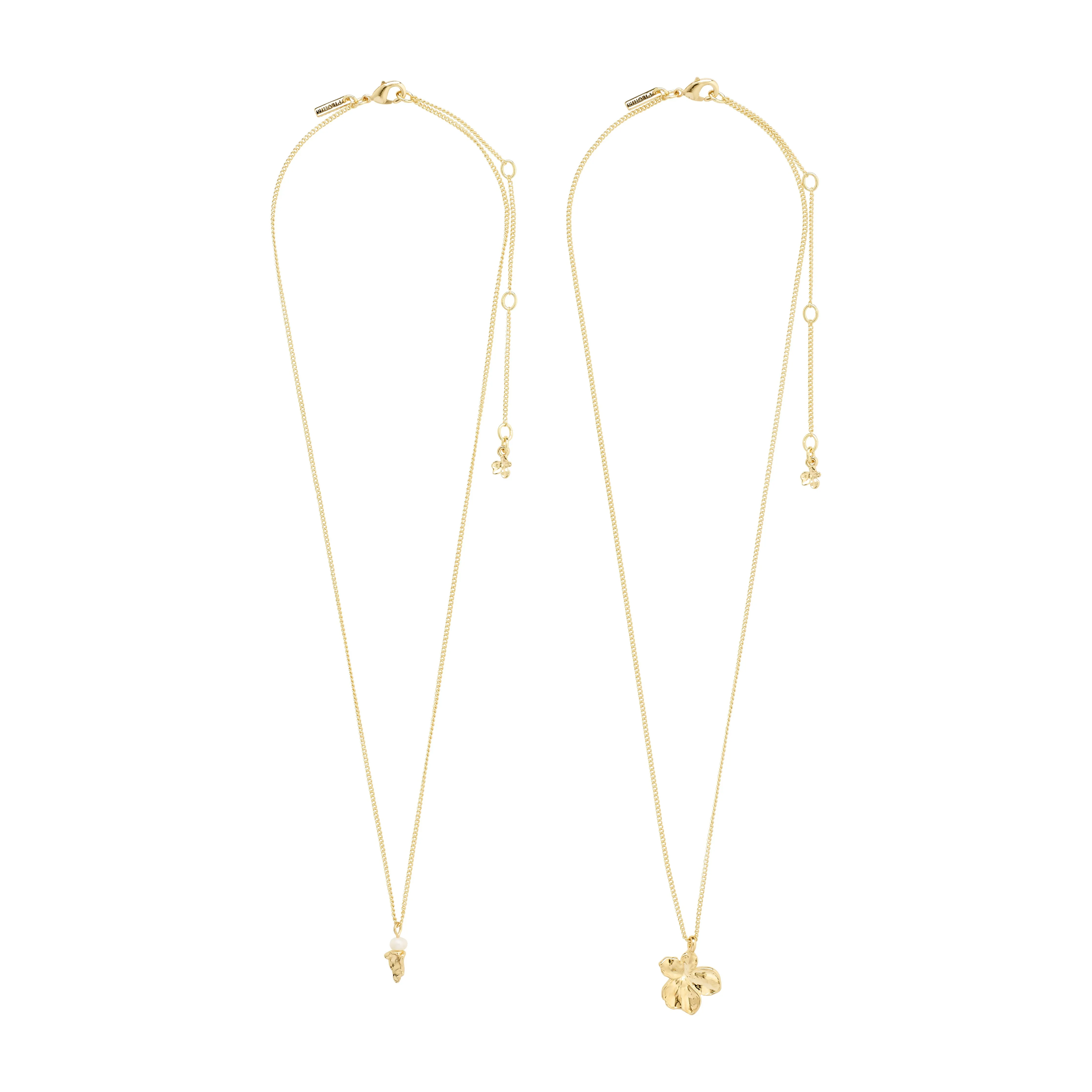 ZHURI necklace 2-in-1 set gold-plated