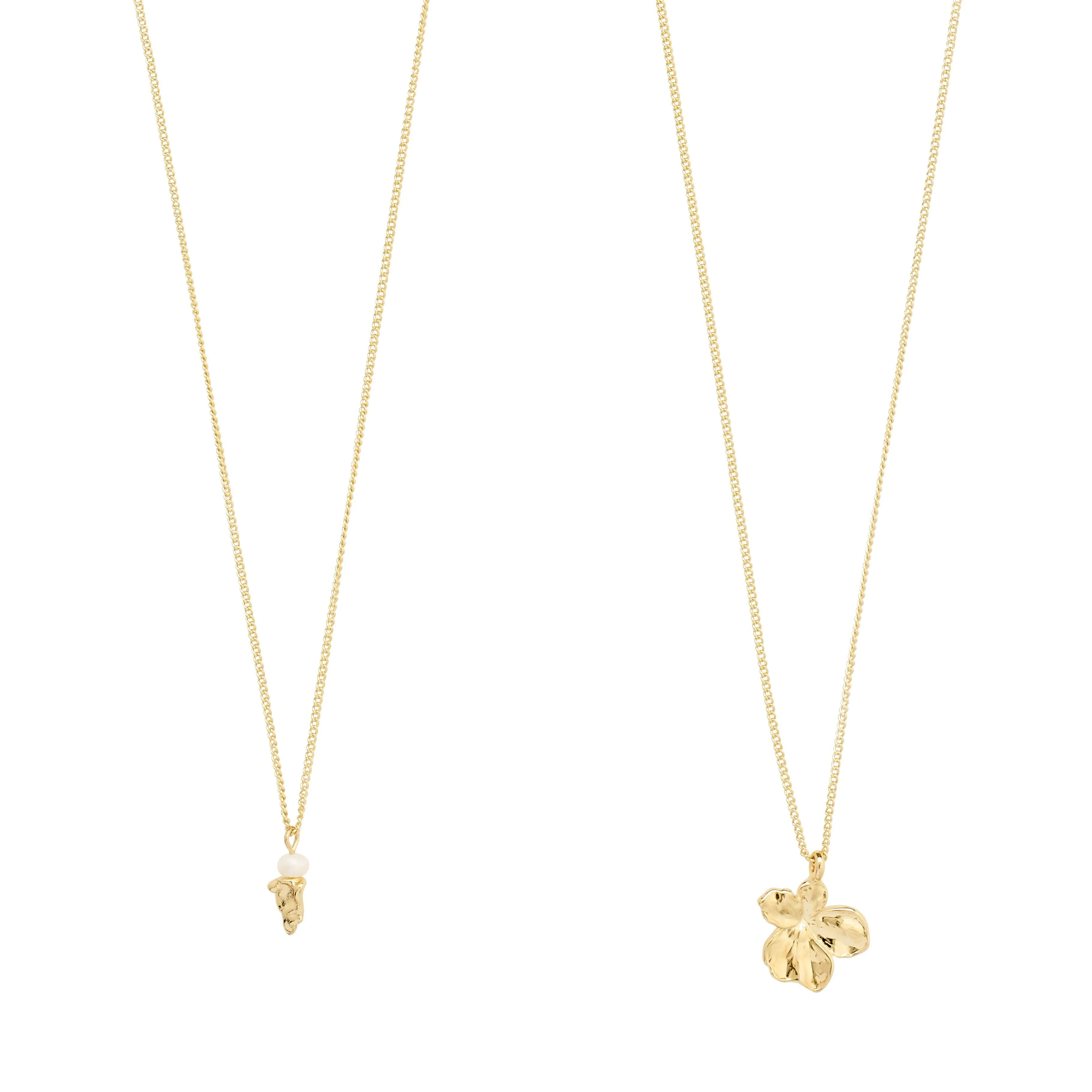 ZHURI necklace 2-in-1 set gold-plated